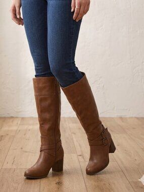 NWT - Style & Company Brown Boots - Wide Calf - Sz 10